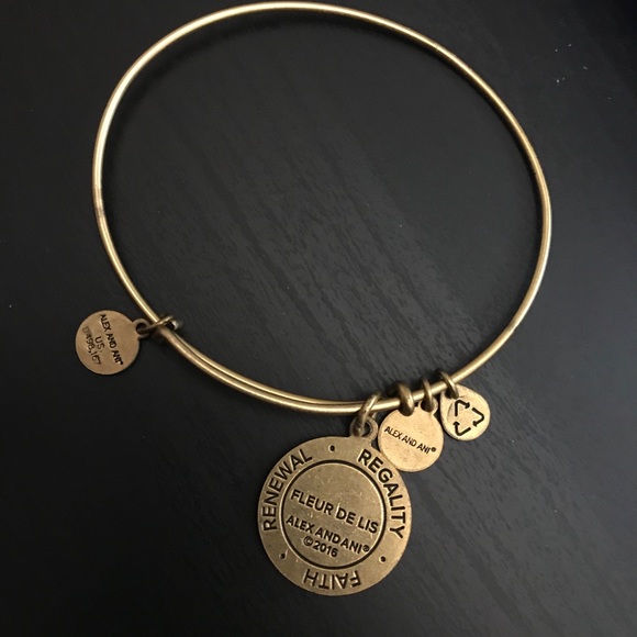 Alex and Ani Fleur de Lys bracelet - Picture 2 of 2